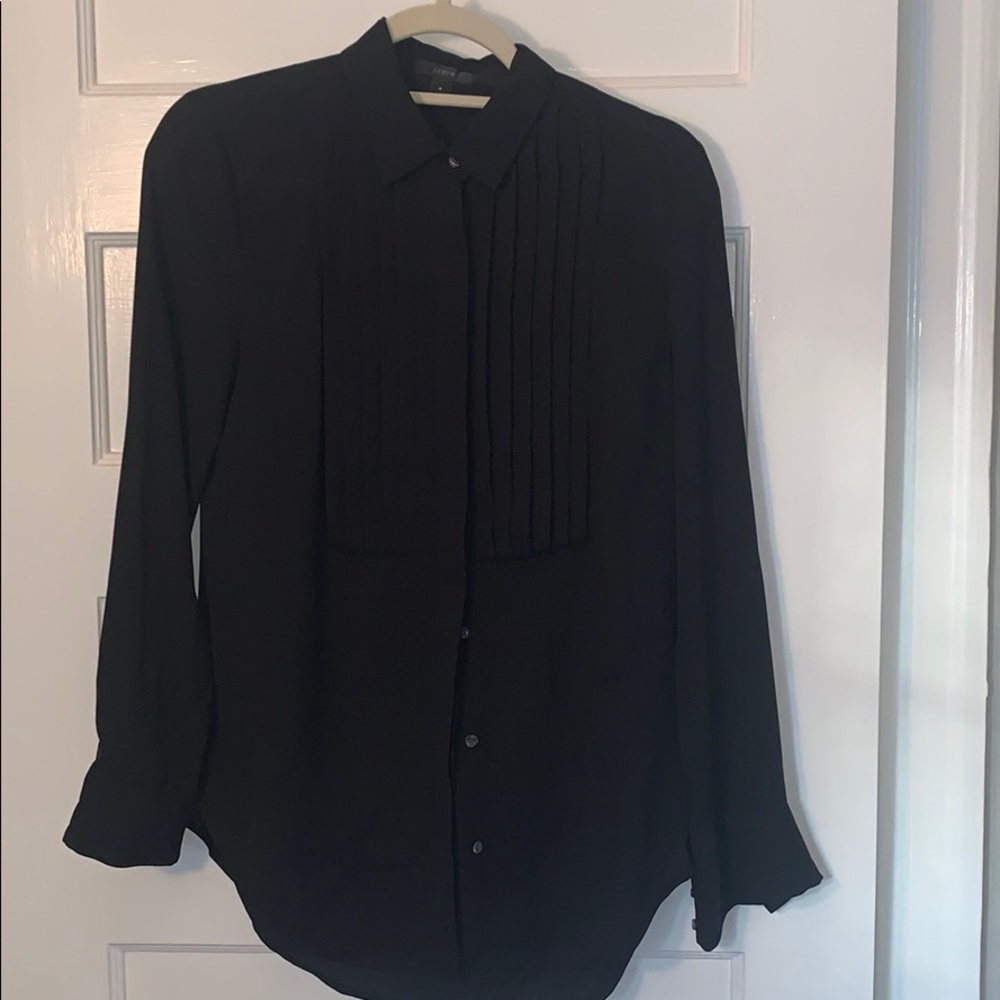 Jcrew tuxedo blouse